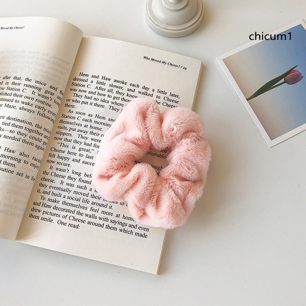 Dây Buộc Tóc Phối Lông Mềm Mại Cho Nữ