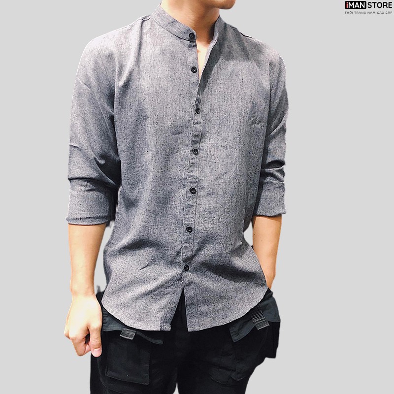 Áo Sơ Mi Nam Cổ Tàu VẢI ĐŨI, Sơ Mi Nam Hàn Quốc Dài Tay Chất Vải Đũi Cao Cấp, Thoáng Mát, Bền ĐẸP | BigBuy360 - bigbuy360.vn