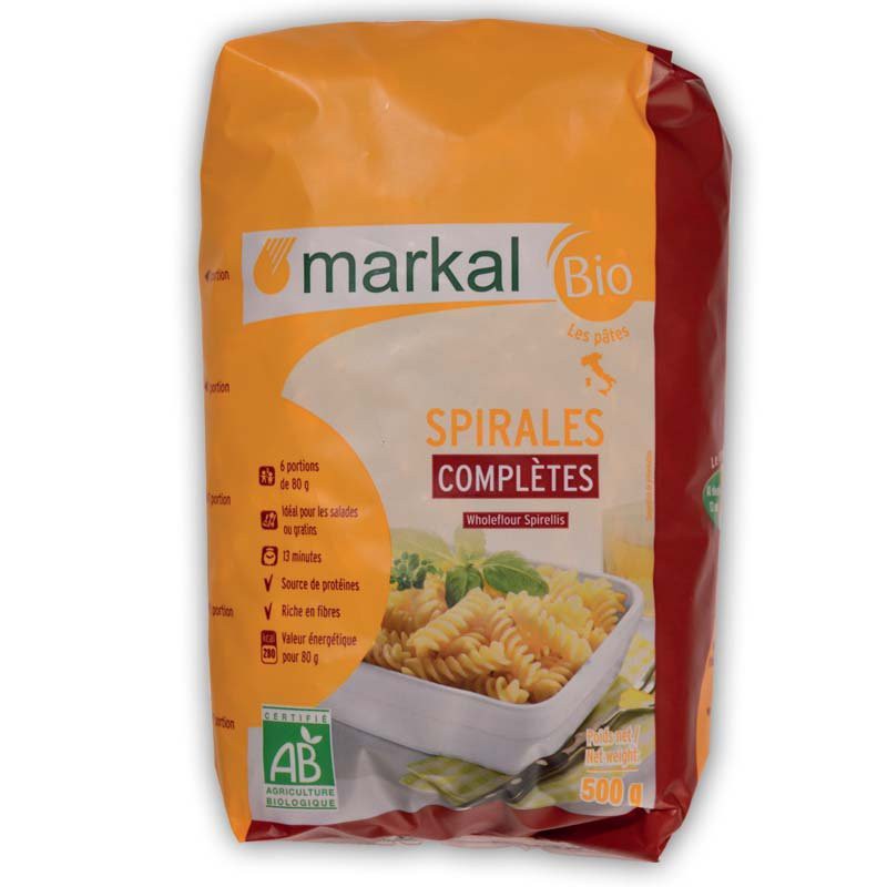 Mì Hữu Cơ Xoắn Lứt Pháp Markal 500 gr