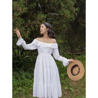 VÁY TRỄ VAI - MYAN DRESS - VÁY TRỄ VAI TẦNG - V0003