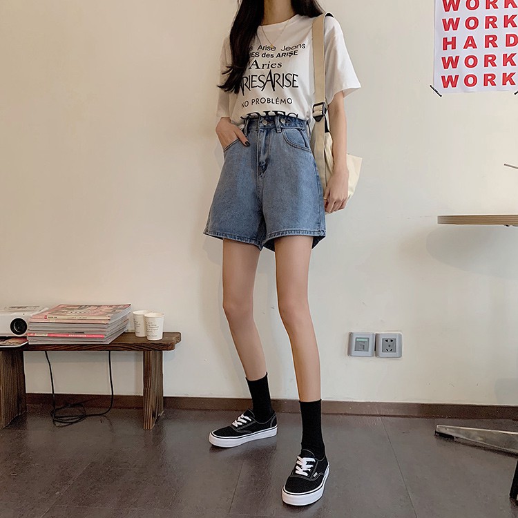 [Bán chạy ]Quần shorts lửng jean nữ Ulzzang Quảng Châu QLJ26