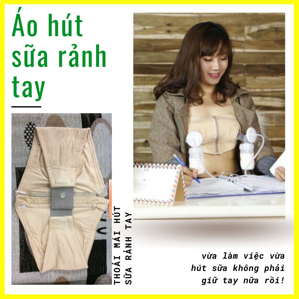 Áo hút sữa rảnh tay cao cấp chất đẹp, áo ngực hút sữa rảnh tay hàng Việt Nam cao cấp phù hợp với các máy hút sữa