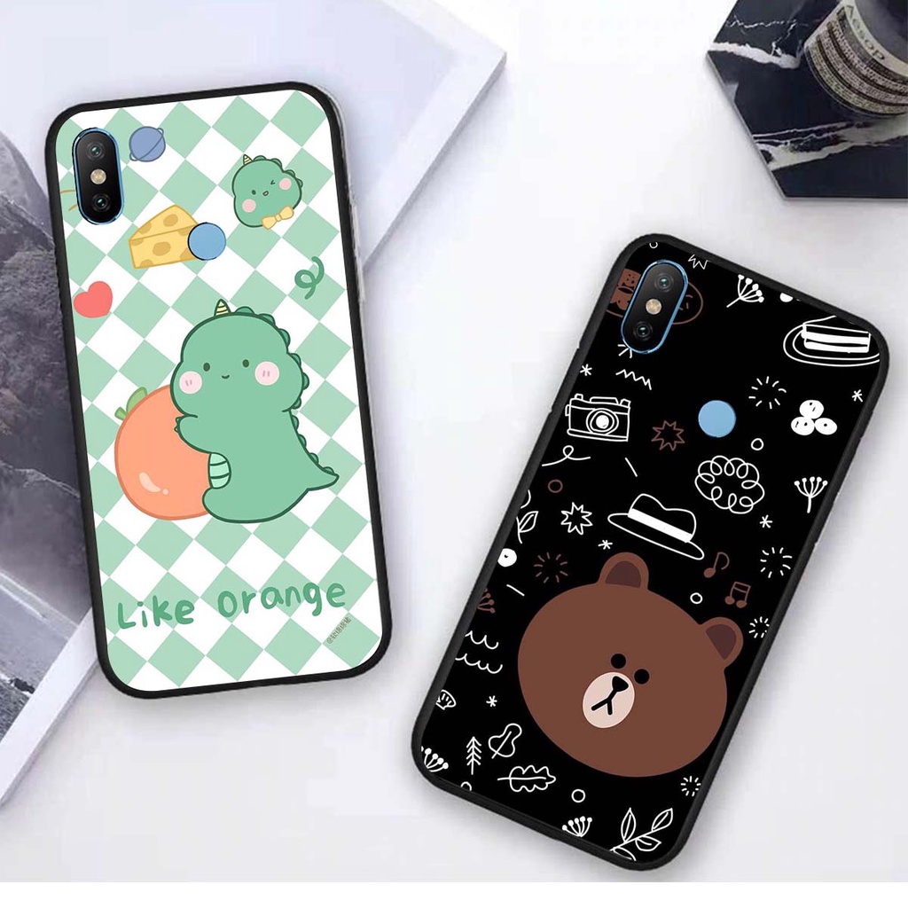 Ốp lưng Xiaomi REDMI 6X / MI A2  in hình khủng long , gấu nâu xinh xắn, siêu cute  mà còn vô cùng RẺ -ĐẸP