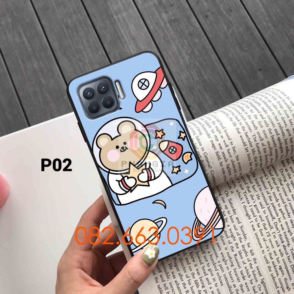 Ốp lưng ép kính Oppo A93 in hình hoạt hình