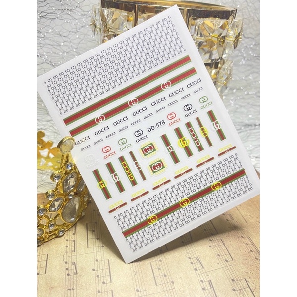Sticker thương hiệu gucci nhiều mẫu