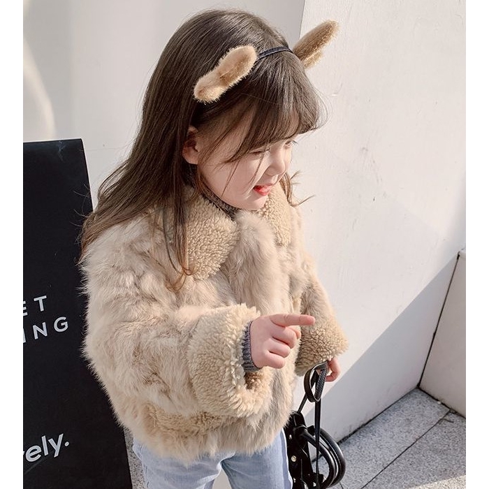 Áo khoác lông bé gái siêu xinh size 130 và 140