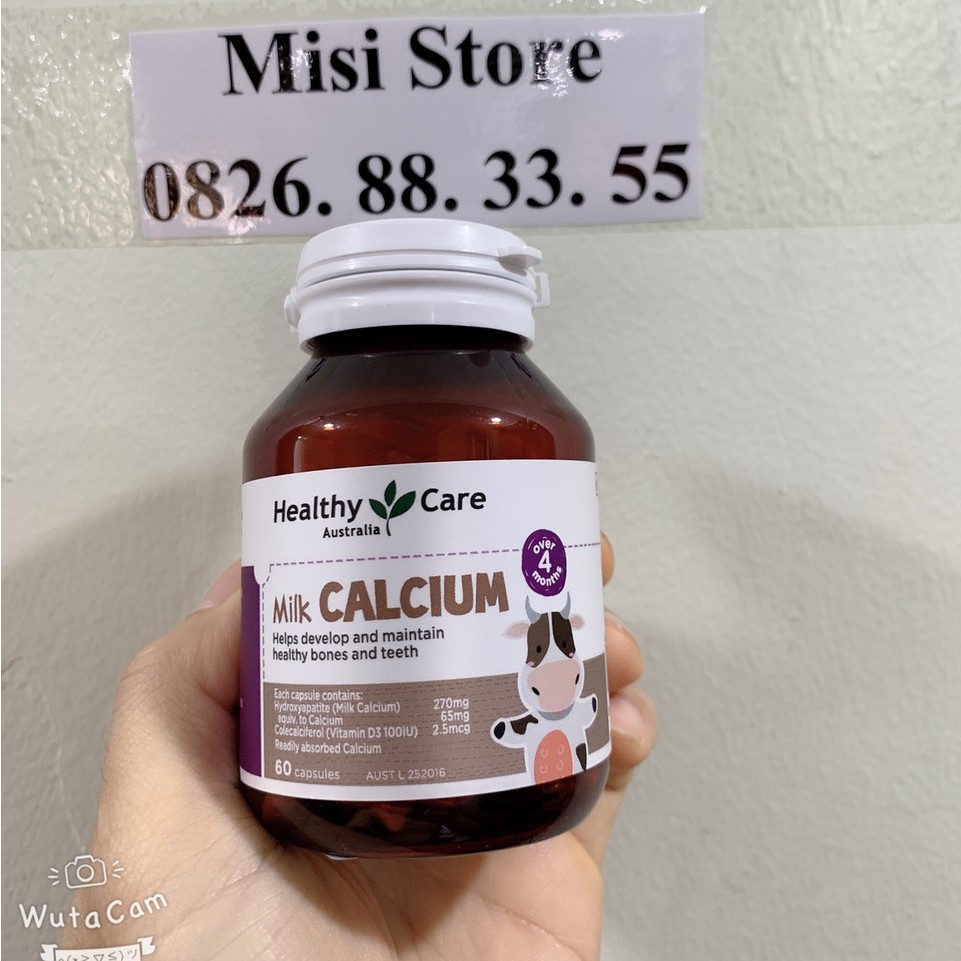 Canxi Milk Calcium + DHA Healthycare, bổ sung canxi và DHA cho bé, Mẫu mới