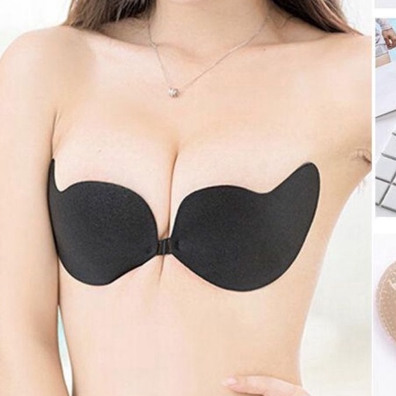 Áo Bra Dán Silicon - Áo Ngực Tạo Khe Mặc Váy Cưới Hoặc Đầm Hở Vai Hình Xoài Siêu Dính Chống Tuột