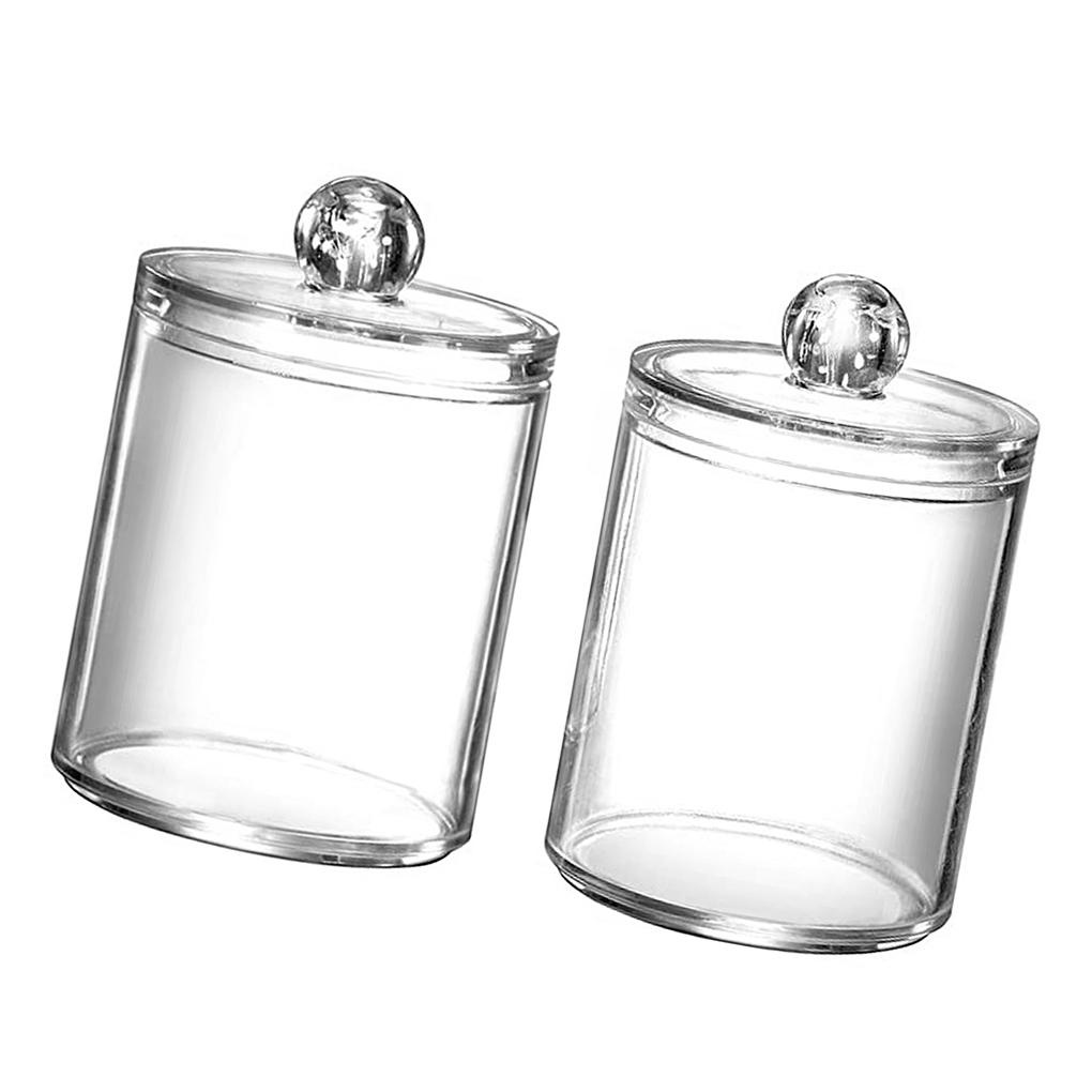 Set 2 Giá Đỡ Bông Tẩy Trang Bằng Acrylic Tiện Dụng