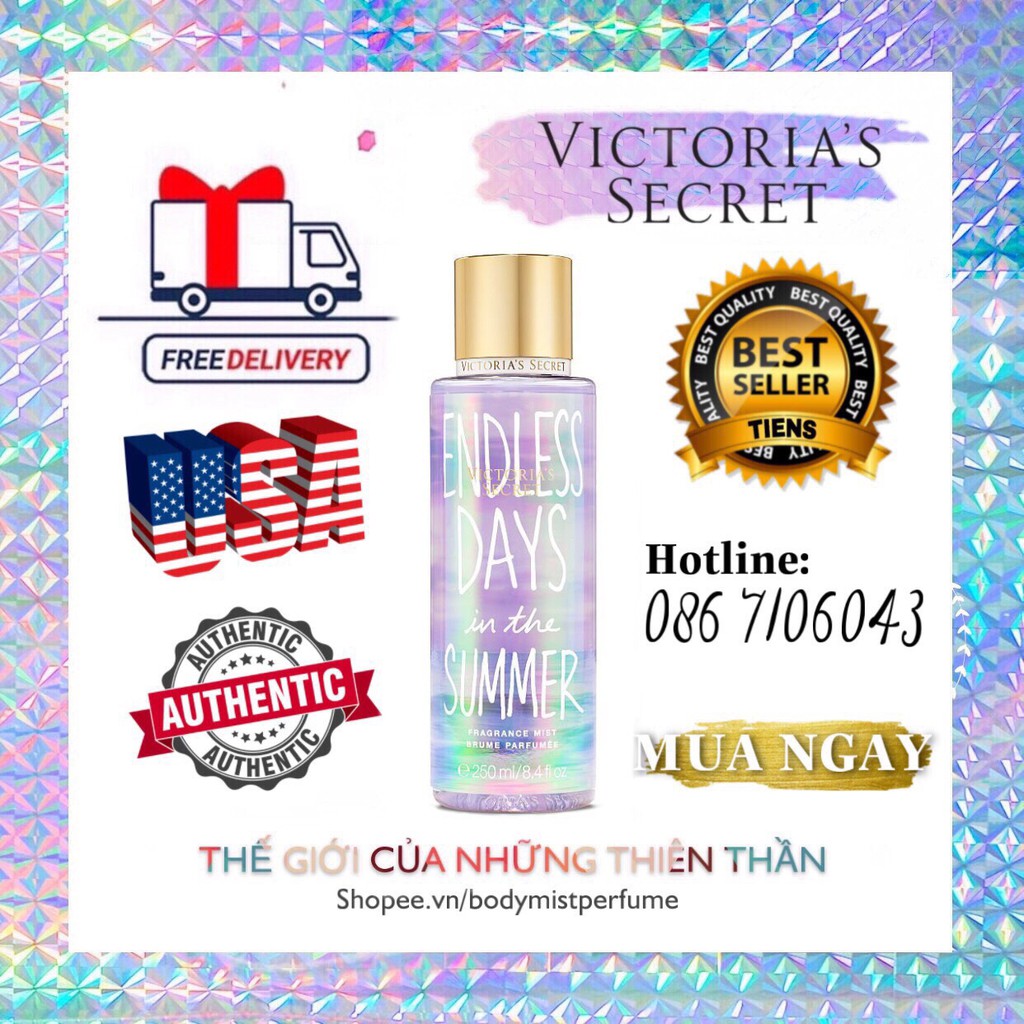 𝗕𝗢𝗗𝗬𝗠𝗜𝗦𝗧𝗣𝗘𝗥𝗙𝗨𝗠𝗘⚜️Xịt Thơm Body Victoria’s Secret Endless Days In The Summer 250ml | BigBuy360 - bigbuy360.vn