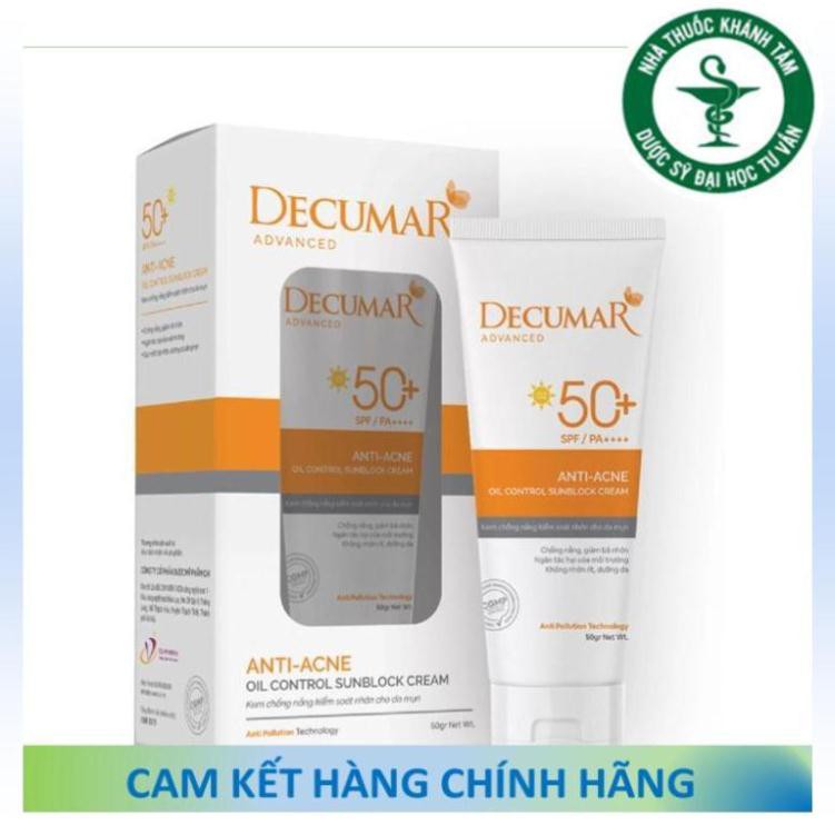 ! ! [New_Decumar Advanced] Kem chống nắng kiểm soát nhờn cho da mụn, ngừa mụn (Chai 50g) [Decuma, sunblock]