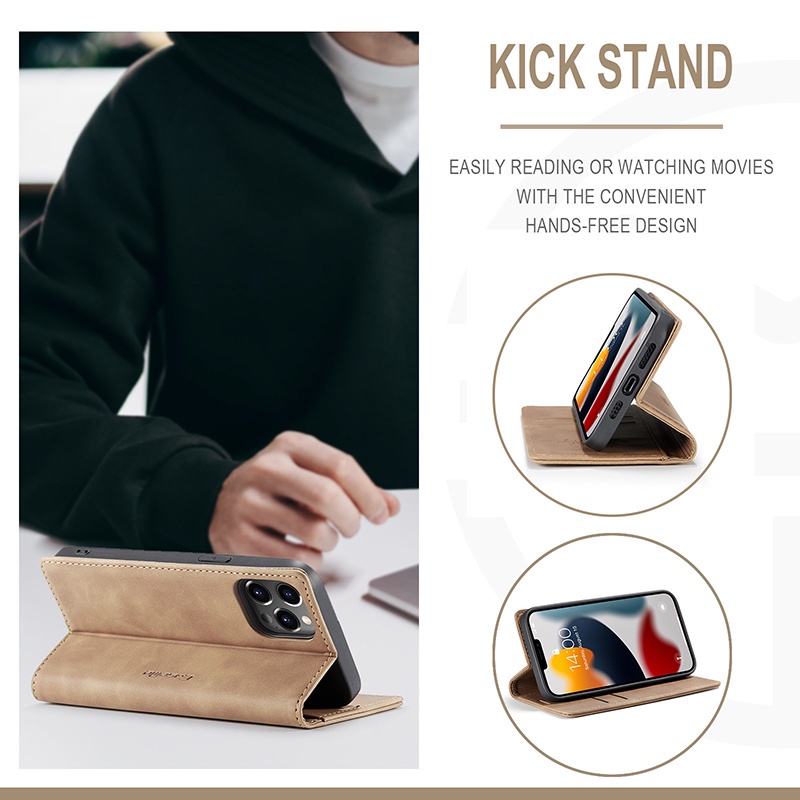 Ốp Điện Thoại Da Từ Tính Đế Lật Mềm Có Ngăn Đựng Thẻ Cho iPhone XS MAX XR X XS 8 7 6 6S Plus 8 7 6 6S 5S 5 SE2020