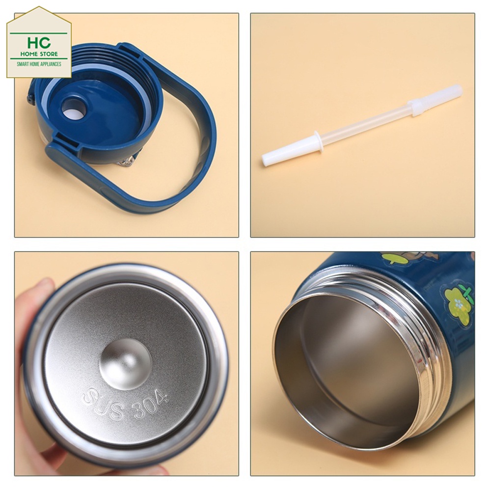 Bình giữ nhiệt 800ml có ống hút inox 304 không gỉ giữ nhiệt siêu lâu 12H
