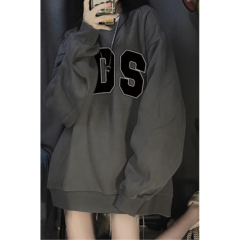 NRVP Áo Thun Tay Dài Oversize In Họa Tiết Phong Cách Hàn Quốc Thời Trang Cho Nam Và Nữ