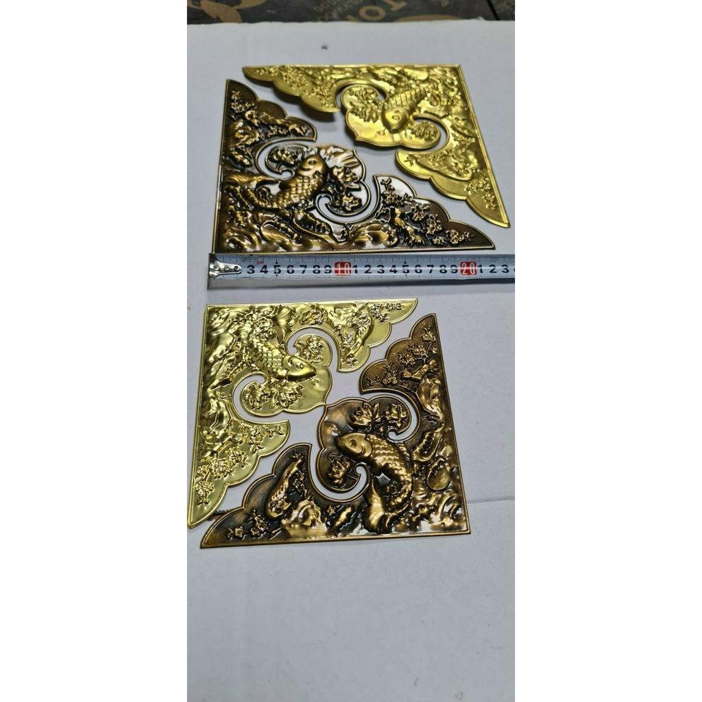 Nẹp cửa nhôm bằng đồng, Góc đồng cá chép cửa nhôm, nẹp làm từ đồng thau nguyên chất, mạ bóng, trang trí cửa siêu đẹp