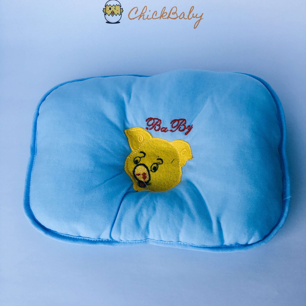 Gối cho bé sơ sinh, gối lõm đầu cho bé chống bẹp đầu mềm mại ChickBabyShop