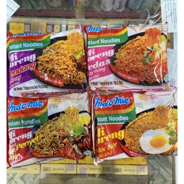 mì xào đủ vị [ DATE LUÔN MỚI ] Mì Xào Khô Indomie (Sườn/Cay Nồng/Đặc Biệt/Bò Cay) Gói.