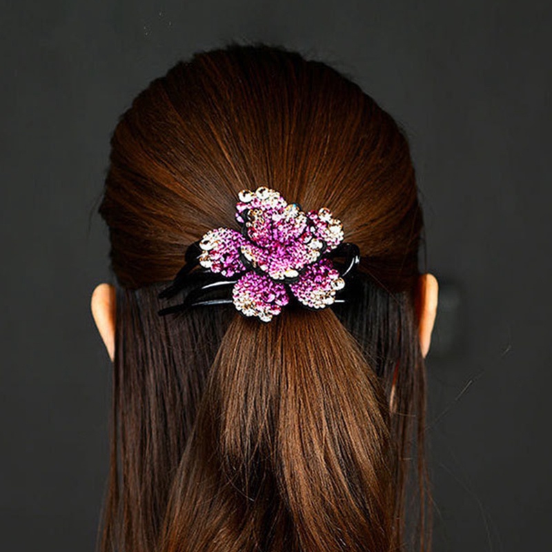 Kẹp Tóc Hình Hoa Đính Đá Thời Trang Cho Nữ Giá Đỡ