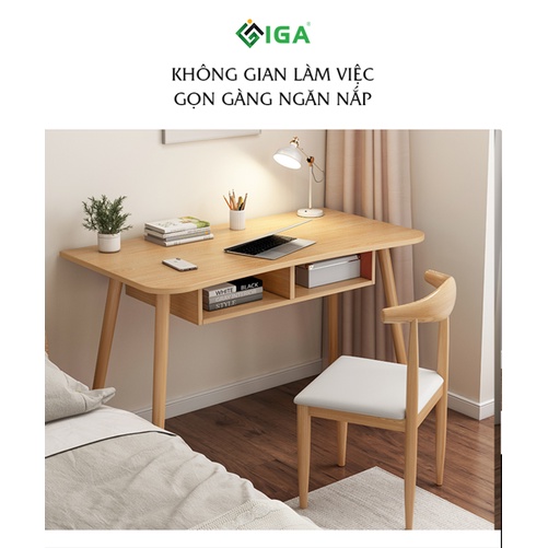 Bàn học bàn làm việc kèm hộc tủ 2 ngăn gỗ - gp185