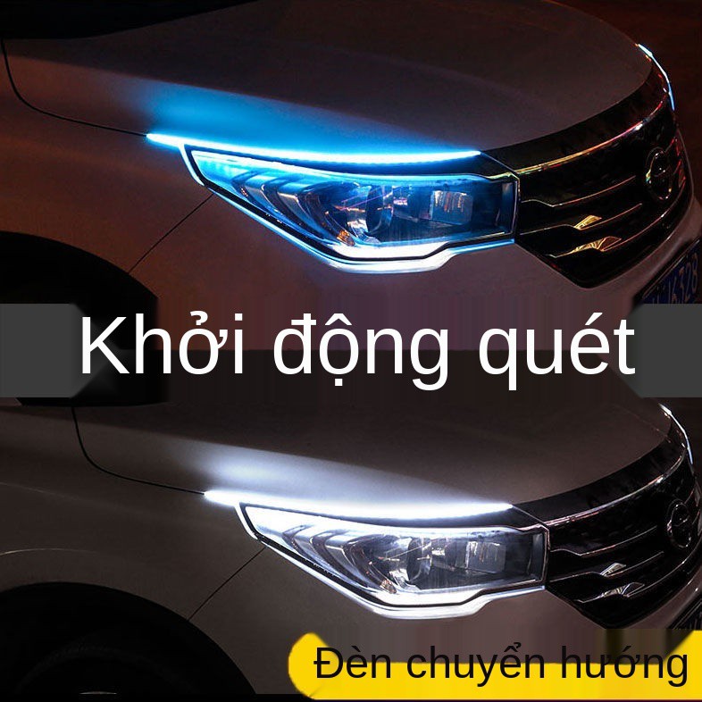 Đèn LED siêu sáng cho xe ô tô chạy ban ngày cộng với xi nhan báo rẽ nước đã sửa đổi trang trí quét đa năng thanh