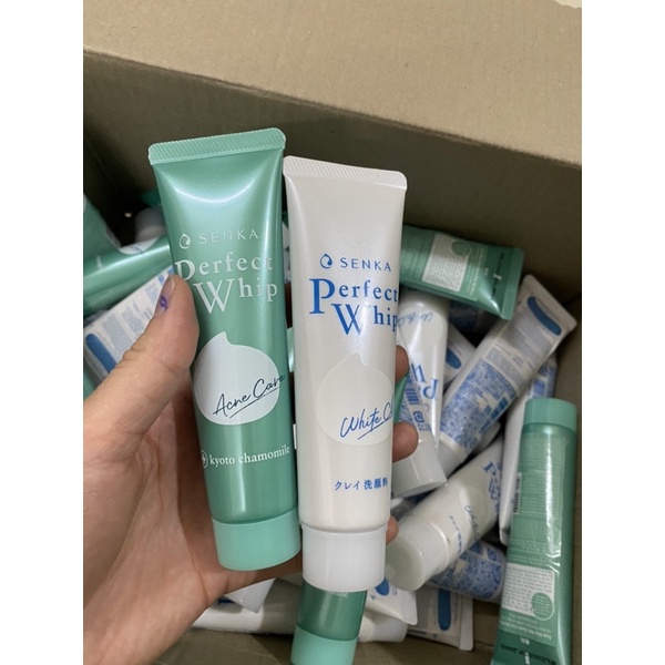 Sữa rửa mặt tạo bọt chiết xuất tơ tằm trắng Senka Perfect Whip 50g Senka Perfect Whip Acne Care 50g - hàng tặng