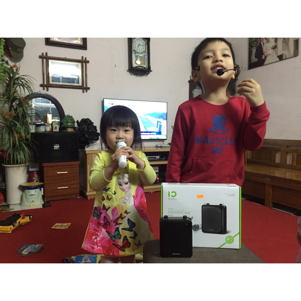 Máy Trợ Giảng Không Dây Shidu S516 Wireless mic cầm tay mini