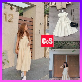 Váy 2 dây dáng xòe cos, đầm nữ dáng xòe, chất xốp siêu xinh.v12