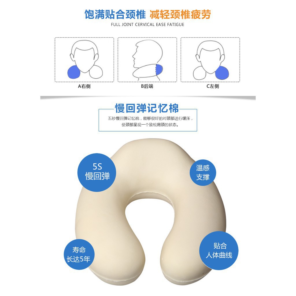 Gối ngủ chữ U Cao su non