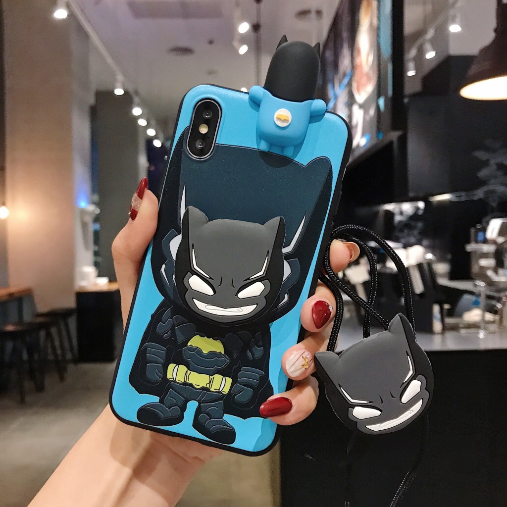 Ốp điện thoại in hình Batman/Spiderman hoạt hình 3D cho iPhone 13 Pro Max 13 Mini iPhone 12 Pro Max 12 Mini iPhone 11 Pro Max Xs Max XR SE 2020 6 6s 7 8 Plus