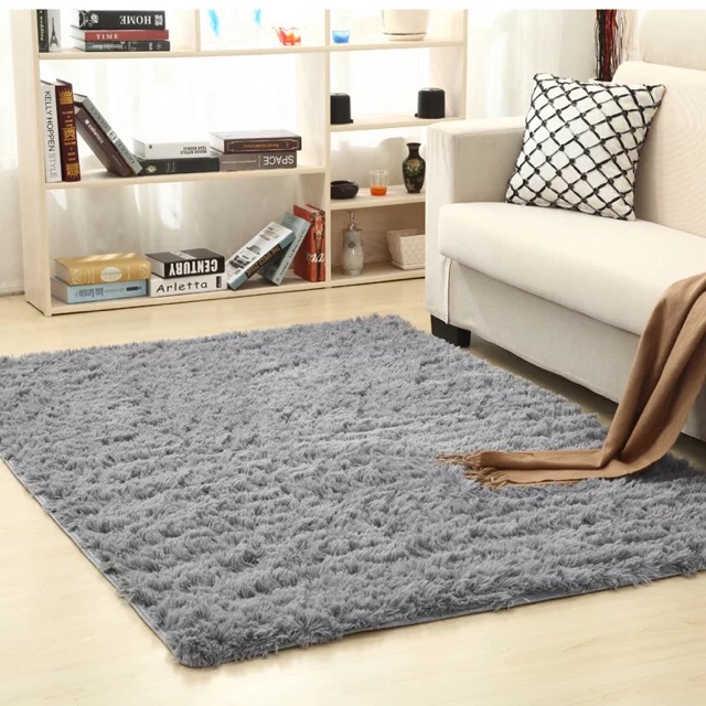 Thảm lông trải sàn phòng khách có đế chống trượt 80x120cm