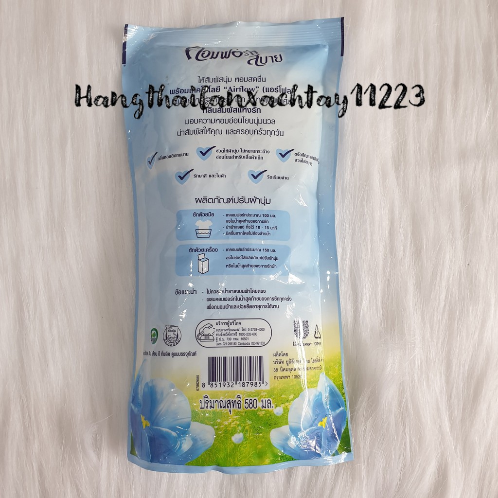 nước xả comfort túi 580ml thái lan