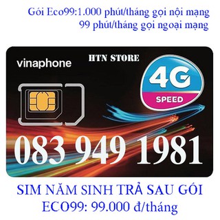 Sim số đẹp năm sinh vinaphone trả sau giá rẻ - sim 083 949 1981