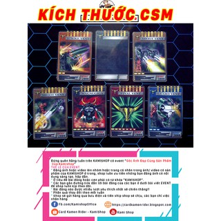 Set Zolda 7 thẻ Advent - Kích thước CSM - KamiShop - Kamen Rider Card