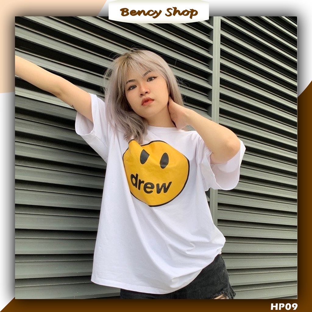 Áo phông DREW House Mặt cười Bencyshop , Áo thun unisex nam nữ form rộng  oversize chất liệu Cotton