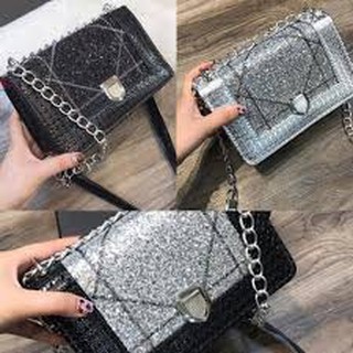 Túi Hộp nhũ kim sa size 22cm