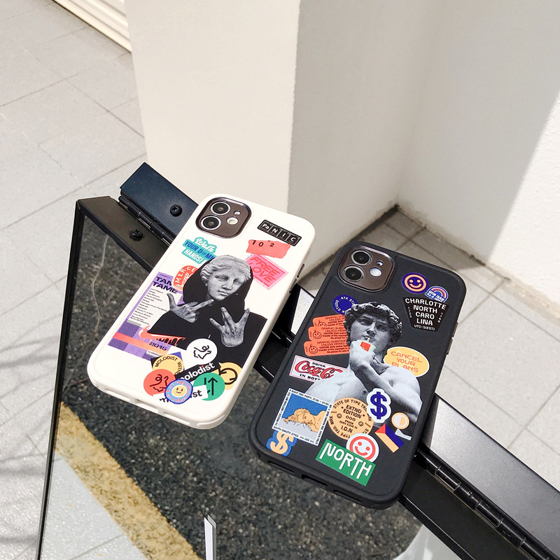 IPhone 13 Ốp Điện Thoại Dẻo Họa Tiết Nhãn Dán Nghệ Thuật Cho iPhone 12 Pro Max 7 8 Plus X Xs Xr Xs Max 11 11 Pro 11 Pro Max Se2