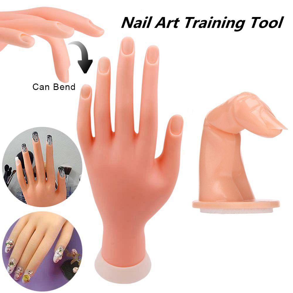 Mô Hình Ngón Tay Giả Bằng Nhựa Linh Hoạt Hỗ Trợ Luyện Tập Trang Trí Móng Nghệ Thuật