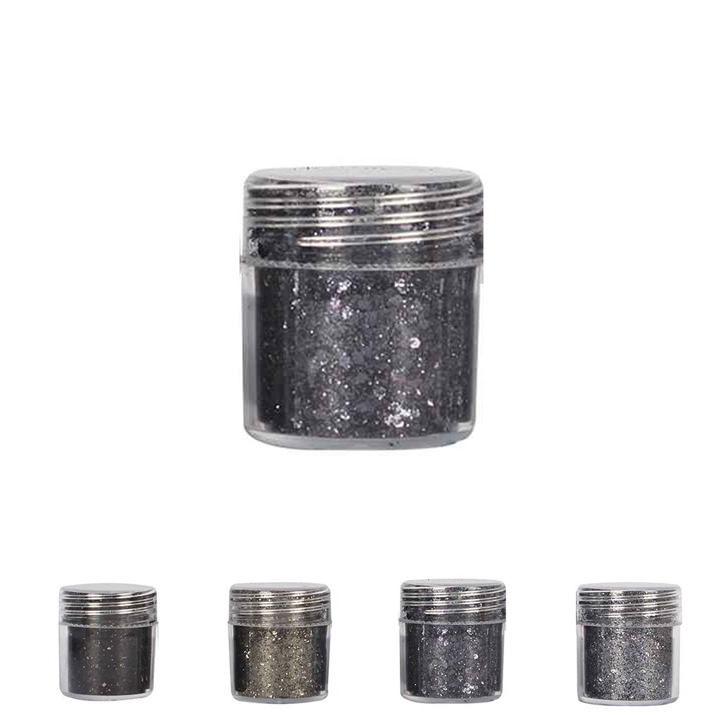 [Hàng mới về] Lọ bột kim tuyến/ 4 túi bột kim tuyết trang trí móng tay nghệ thuật