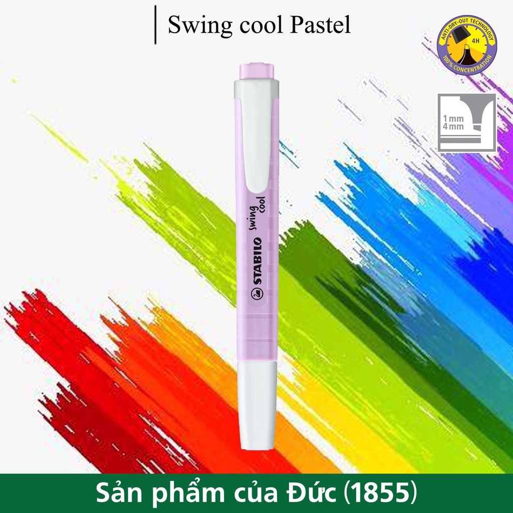Bút Dạ Quang Stabilo Swing Cool HLP275-155 - Pastel Purple