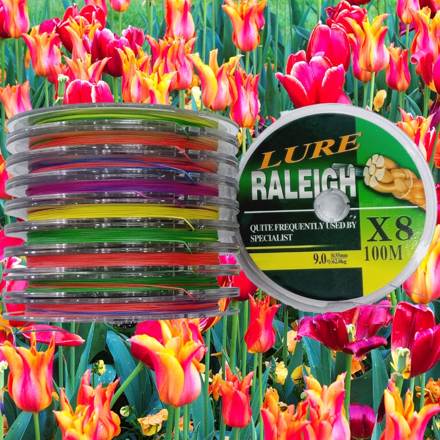 Dây Dù Câu X8 100m, 7 Màu, Bền, Dai, Chất Lượng Cao