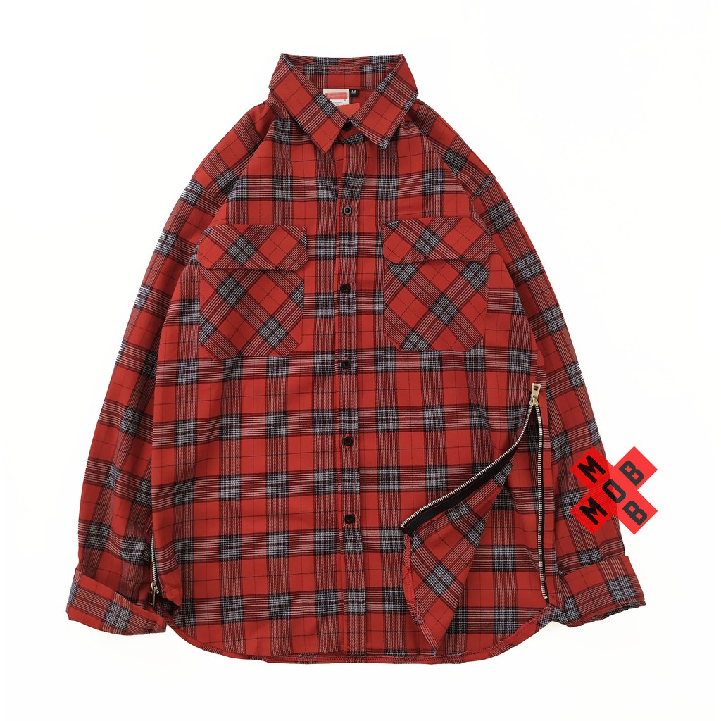 Áo sơ mi Flannel nam mix zip | BigBuy360 - bigbuy360.vn