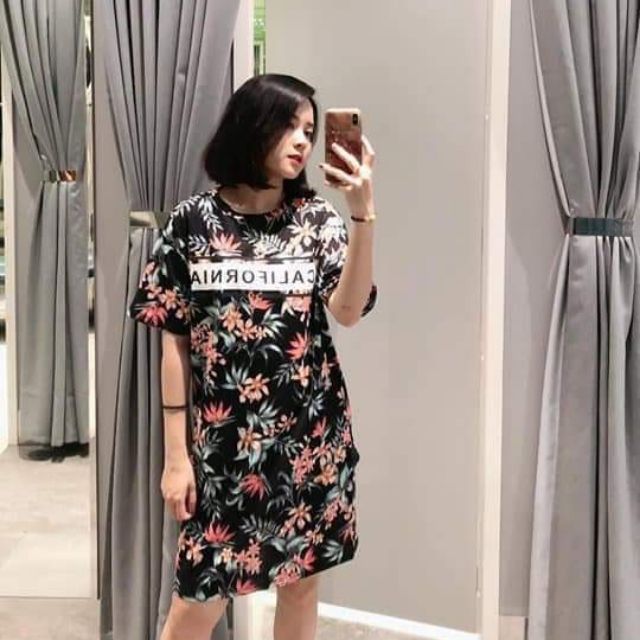 Pass váy hoa suông H&m auth