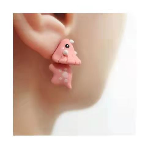 Bông Tai Mạ Bạc 925 Hình Khủng Long / Cá Sấu Hoạt Hình Sáng Tạo Vui Nhộn