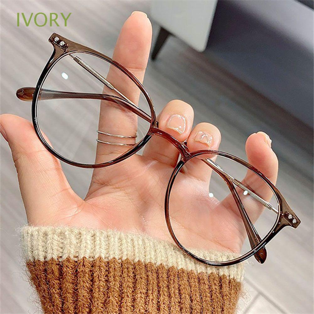 Mắt Kính Gọng Tròn Trong Suốt Chống Ánh Sáng Xanh Thời Trang Cho Nam