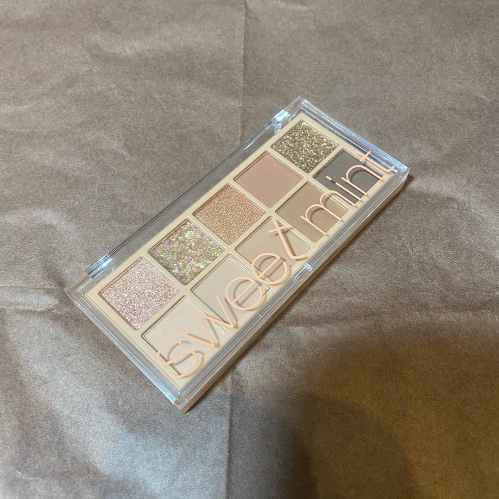 Bảng phấn mắt 10 màu Sweet Mint ánh nhũ ngọc trai lung linh chống mồ hôi chống nước lâu trôi