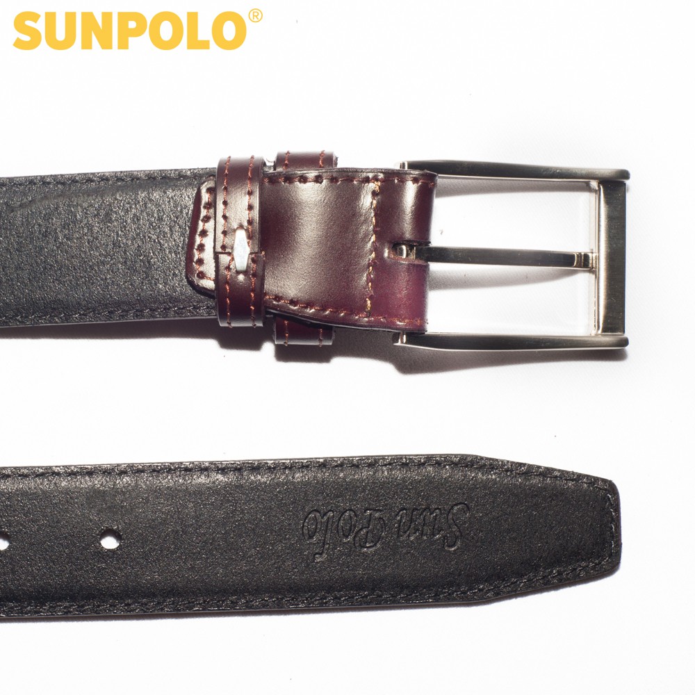 Thắt Lưng Nam Da Bò SUNPOLO Nâu - BSMK26