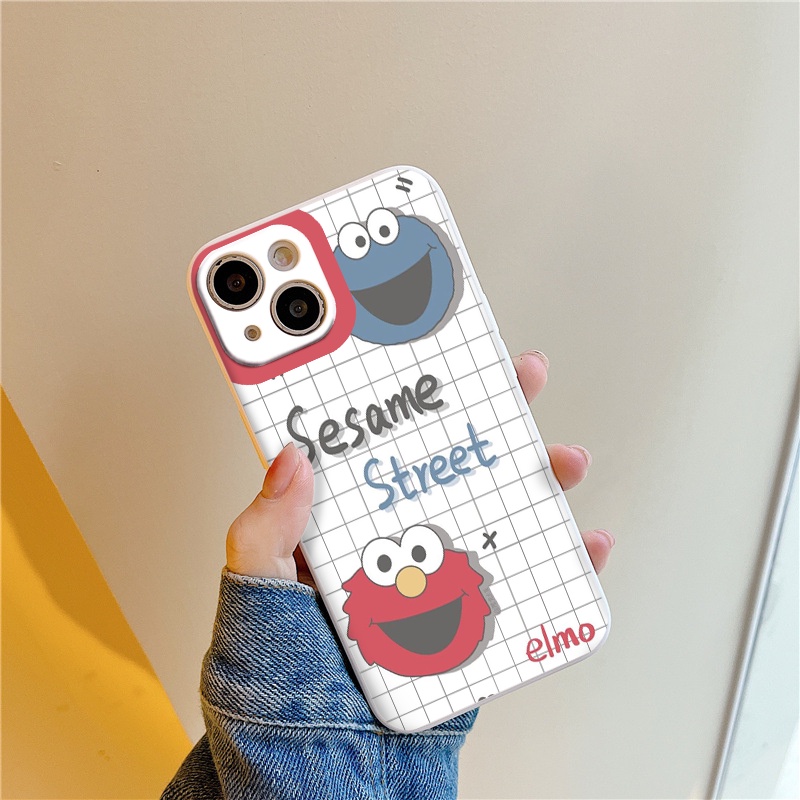 Ốp lưng iphone 13 kẻ caro trắng Sesame Street cho iPhone 13 12 11 Pro Max 7/7Plus/8/8Plus/X/Xs/Xs Max/11/12/13pro