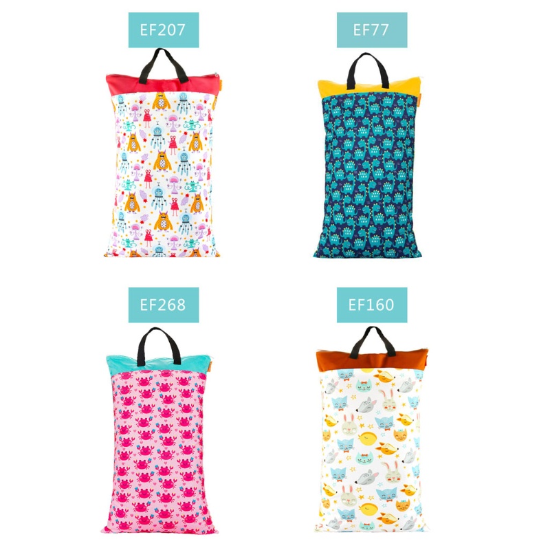 Túi Đựng Tã Lót Khô / Ướt Chống Thấm Nước Có Thể Giặt Sạch Và Tái Sử