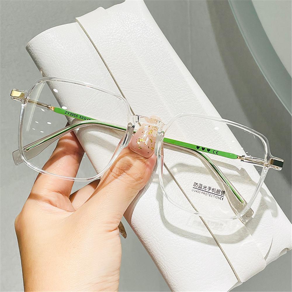 Mắt Kính Gọng Vuông Trong Suốt Chống Ánh Sáng Xanh Thời Trang Cho Nữ