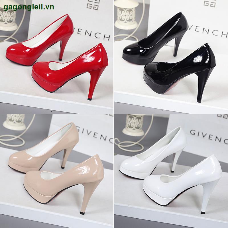 Giày cao gót đế xuồng 10cm 7cm 5cm chống thấm nước thời trang cho nữ